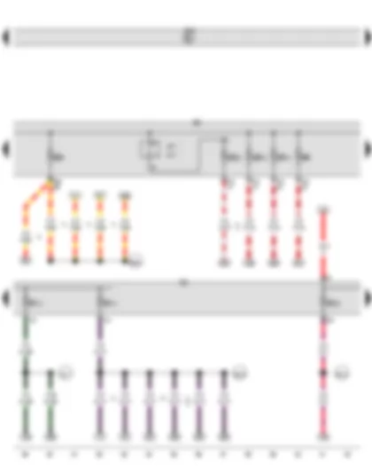 Wiring Diagram  VW GOLF PLUS 2011 - Main relay - Terminal 30 voltage supply relay - Fuse holder B - Fuse holder C