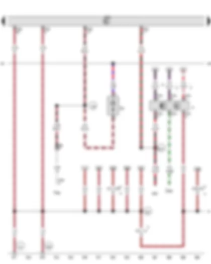 Wiring Diagram  VW GOLF PLUS 2011 - Brake light switch - Luggage compartment light