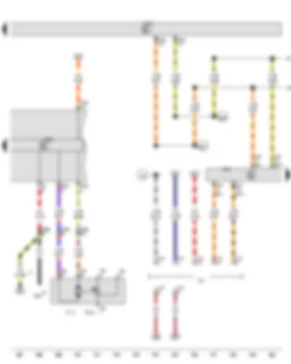 Wiring Diagram  VW GOLF PLUS 2011 - Heater/heat output switch - Data bus diagnostic interface - Diagnostic connection - Air recirculation flap control motor