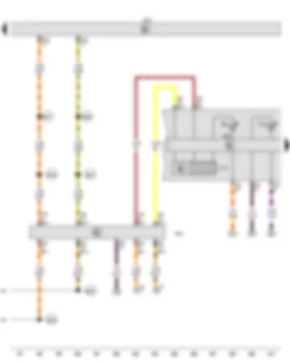 Wiring Diagram  VW GOLF PLUS 2013 - Multifunction indicator - Control unit in dash panel insert - Data bus diagnostic interface
