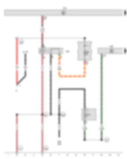 Wiring Diagram  VW GOLF PLUS 2014 - Terminal 15 voltage supply relay - Parking aid control unit - Fuse 7 on fuse holder B - Fuse 13 on fuse holder C