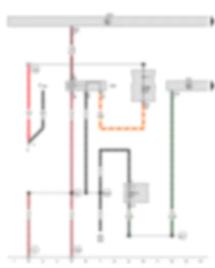 Wiring Diagram  VW GOLF PLUS 2014 - Terminal 15 voltage supply relay - Park assist steering control unit - Fuse 7 on fuse holder B - Fuse 13 on fuse holder C