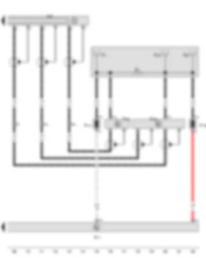 Wiring Diagram  VW GOLF PLUS 2013 - Control unit with display for radio and navigation - Aerial - Digital radio aerial