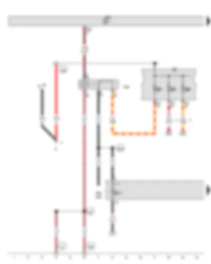 Wiring Diagram  VW GOLF PLUS 2014 - Terminal 15 voltage supply relay - Fuse holder B - Fuse 14 on fuse holder C