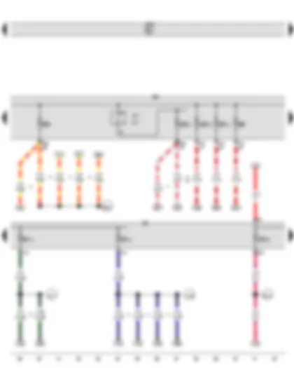 Wiring Diagram  VW GOLF PLUS 2013 - Main relay - Terminal 30 voltage supply relay - Fuse holder B - Fuse holder C