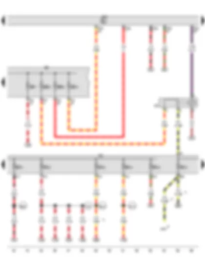 Wiring Diagram  VW GOLF PLUS 2013 - X-contact relief relay - Fuse holder B - Fuse holder C