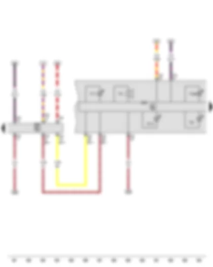 Wiring Diagram  VW GOLF PLUS 2014 - Buzzer and gong - Control unit in dash panel insert - Data bus diagnostic interface - Cruise control system warning lamp - Door open warning lamp - Bulb failure warning lamp - Bonnet open warning lamp