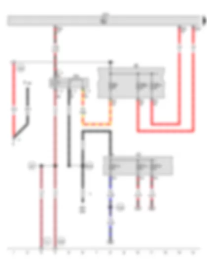 Wiring Diagram  VW GOLF PLUS 2014 - Terminal 15 voltage supply relay - Fuse holder B - Fuse holder C