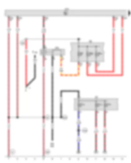 Wiring Diagram  VW GOLF PLUS 2014 - Terminal 15 voltage supply relay - Fuse holder B - Fuse holder C