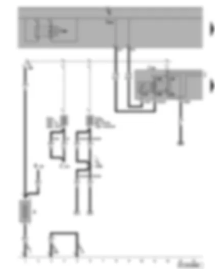 Wiring Diagram  VW GOLF PLUS 2005 - Battery - terminal 15 voltage supply relay - terminal 30 voltage supply relay - fuses