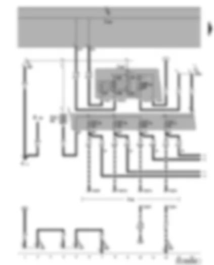 Wiring Diagram  VW GOLF PLUS 2005 - Terminal 15 voltage supply relay - fuses
