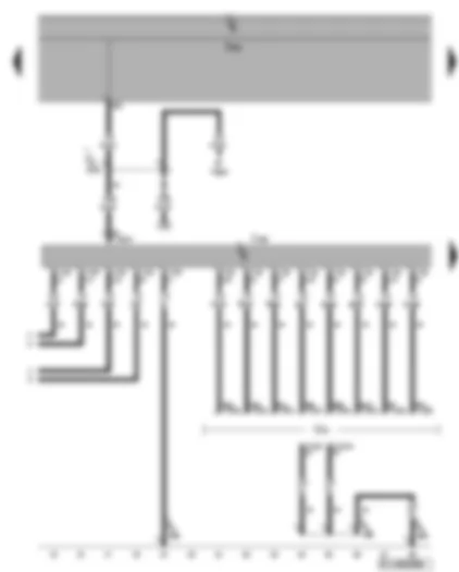 Wiring Diagram  VW GOLF PLUS 2005 - Trailer detector control unit - trailer socket