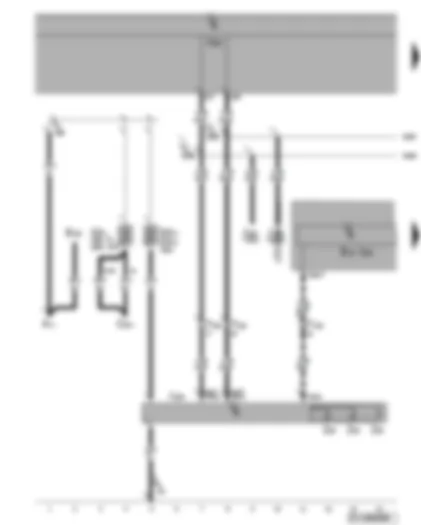 Wiring Diagram  VW GOLF PLUS 2006 - Auxiliary air heater control unit - auxiliary air heater element