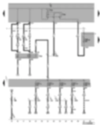 Wiring Diagram  VW GOLF PLUS 2005 - Terminal 50 voltage supply relay - terminal 15 voltage supply relay 2 - fuses