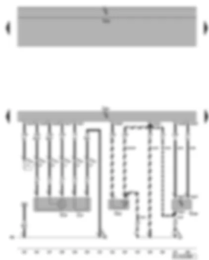 Wiring Diagram  VW GOLF PLUS 2005 - Engine control unit - Lambda probe - radiator outlet coolant temperature sender - brake servo pressure sensor