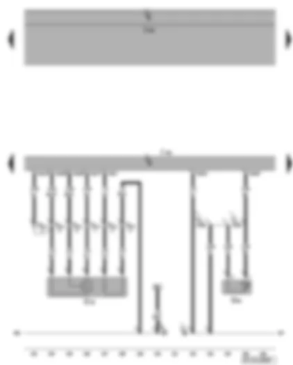 Wiring Diagram  VW GOLF PLUS 2005 - Motronic control unit - lambda probe - radiator outlet coolant temperature sender