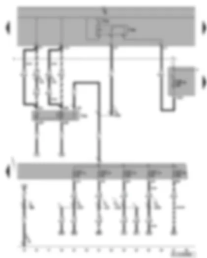 Wiring Diagram  VW GOLF PLUS 2005 - Terminal 50 voltage supply relay - terminal 15 voltage supply relay 2 - fuses