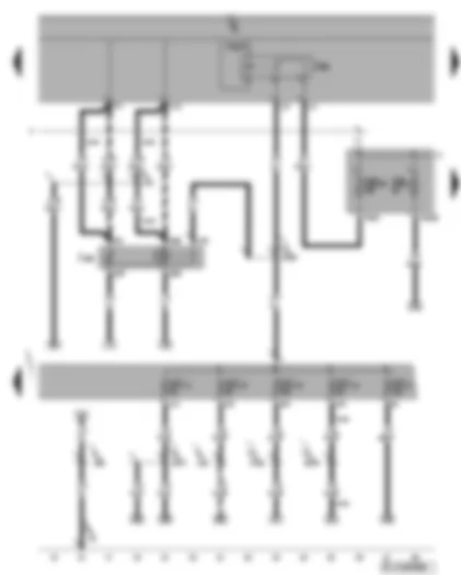 Wiring Diagram  VW GOLF PLUS 2006 - Terminal 50 voltage supply relay - terminal 15 voltage supply relay 2 - fuses