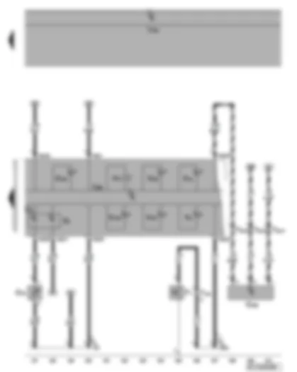 Wiring Diagram  VW GOLF PLUS 2006 - Dash panel insert - oil level and oil temperature sender - fuel gauge sender - coolant temperature gauge - oil pressure switch - oil pressure warning lamp - diesel particulate filter warning lamp