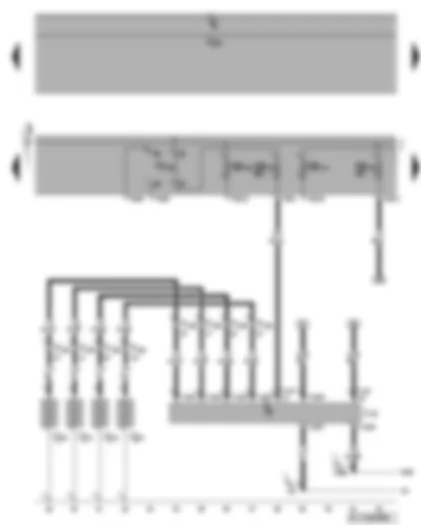 Wiring Diagram  VW GOLF PLUS 2006 - Automatic glow period control unit - glow plugs - (engine)
