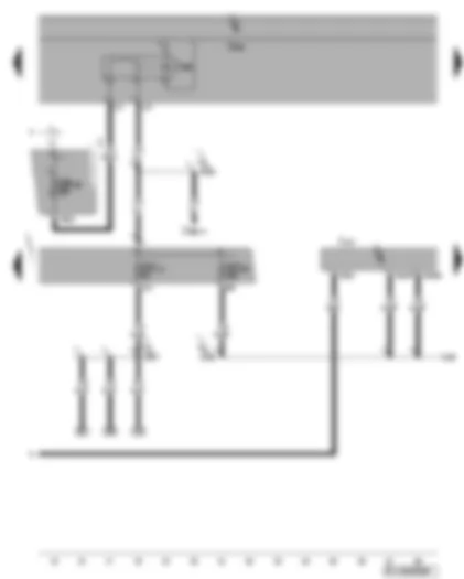 Wiring Diagram  VW GOLF PLUS 2006 - Automatic gearbox control unit - terminal 15 voltage supply relay 2 - fuses