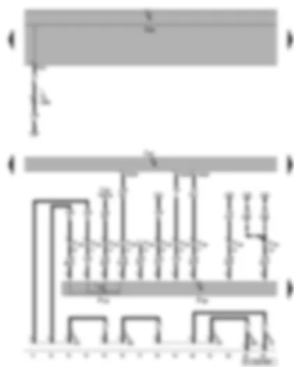 Wiring Diagram  VW GOLF PLUS 2006 - Automatic gearbox control unit - Tiptronic switch - selector lever locked in position P switch