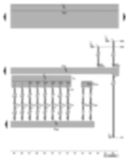 Wiring Diagram  VW GOLF PLUS 2006 - Automatic gearbox control unit - Tiptronic switch - selector lever lock solenoid - selector lever position display