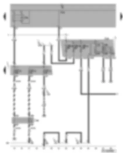 Wiring Diagram  VW GOLF PLUS 2005 - Terminal 15 voltage supply relay - fuses SB30 - SB40 - SB52 - SC13 - SC27 - SC33