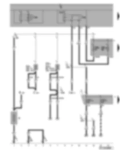 Wiring Diagram  VW GOLF PLUS 2006 - Battery - terminal 15 voltage supply relay 2 - terminal 30 voltage supply relay 2 - fuses