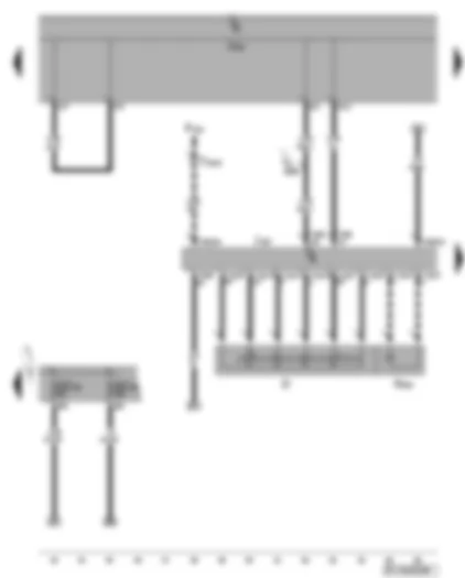 Wiring Diagram  VW GOLF PLUS 2006 - Control unit for steering column electronics - ignition/starter switch - solenoid for ignition key withdrawal lock - fuses