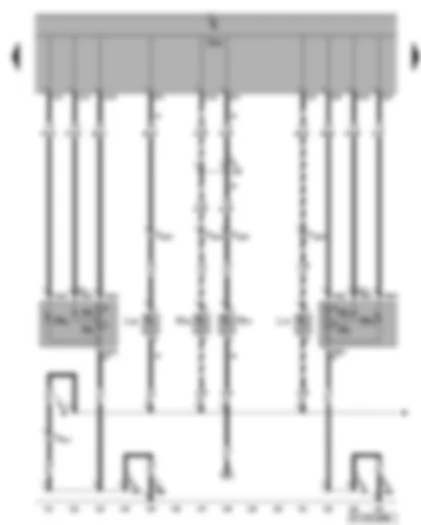 Wiring Diagram  VW GOLF PLUS 2006 - Rear turn signal - left brake light - right brake light - reversing light - tail light and rear fog light