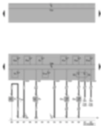 Wiring Diagram  VW GOLF PLUS 2006 - Fuel gauge - coolant temperature and coolant shortage indicator - oil pressure warning lamp - handbrake warning - washer fluid level warning lamp