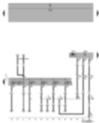 Wiring Diagram  VW GOLF PLUS 2006 - Driver door control unit - driver side window regulator motor - fuses