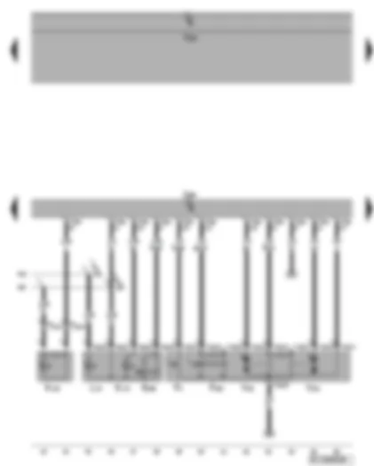 Wiring Diagram  VW GOLF PLUS 2006 - Driver door control unit - driver side interior locking button for central locking system - driver side central locking lock unit - central locking deadlock function warning lamp