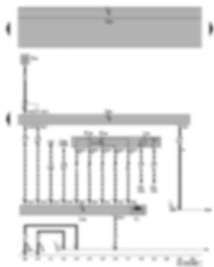 Wiring Diagram  VW GOLF PLUS 2006 - Convenience system central control unit - sliding sunroof adjustment control unit - sunroof button - sliding sunroof adjustment regulator - central locking and anti-theft alarm system aerial