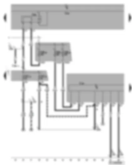 Wiring Diagram  VW GOLF PLUS 2006 - ABS control unit - terminal 15 voltage supply relay 2 - fuses