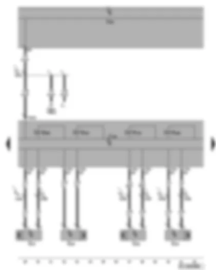 Wiring Diagram  VW GOLF PLUS 2006 - ABS control unit - speed sensor