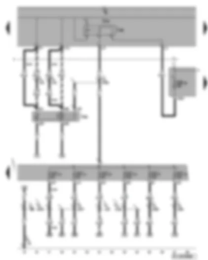 Wiring Diagram  VW GOLF PLUS 2006 - Terminal 50 voltage supply relay - terminal 15 voltage supply relay 2 - fuses