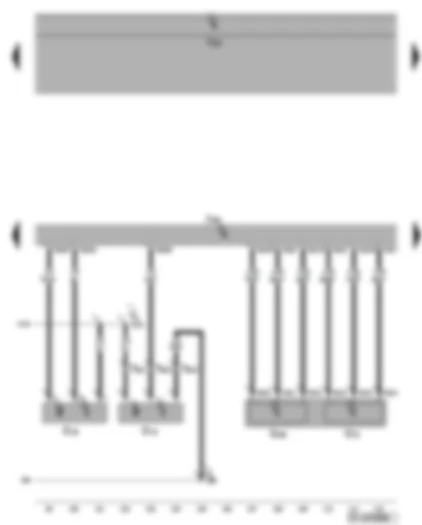 Wiring Diagram  VW GOLF PLUS 2006 - Engine control unit - engine speed sender - Hall sender - accelerator position sender