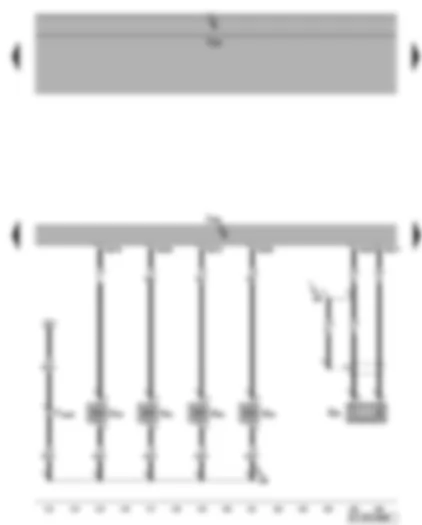 Wiring Diagram  VW GOLF PLUS 2006 - Engine control unit - knock sensor - injectors