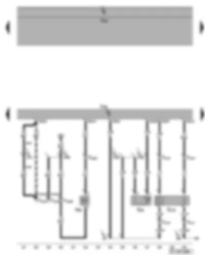 Wiring Diagram  VW GOLF PLUS 2006 - Engine control unit - lambda probe after catalytic converter - activated charcoal filter system solenoid valve - radiator outlet coolant temperature sender