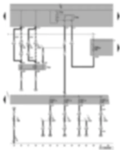 Wiring Diagram  VW GOLF PLUS 2006 - Terminal 50 voltage supply relay - terminal 15 voltage supply relay 2 - fuses