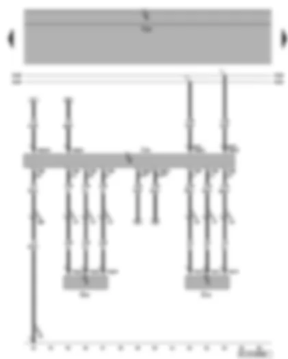 Wiring Diagram  VW GOLF PLUS 2006 - Control unit for headlight range control - front left vehicle level sender - rear left vehicle level sender