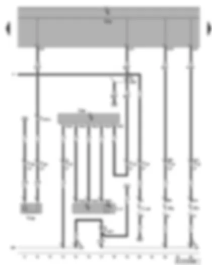 Wiring Diagram  VW GOLF PLUS 2006 - Power output module for right headlight - right gas discharge (xenon) bulb - right dip beam screen motor - front right side light and turn signal - right cornering light bulb
