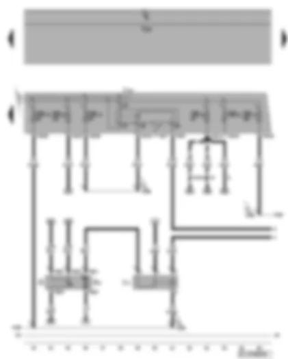 Wiring Diagram  VW GOLF PLUS 2006 - Terminal 30 voltage supply relay - fuel pump relay - fuel gauge sender - fuel pump