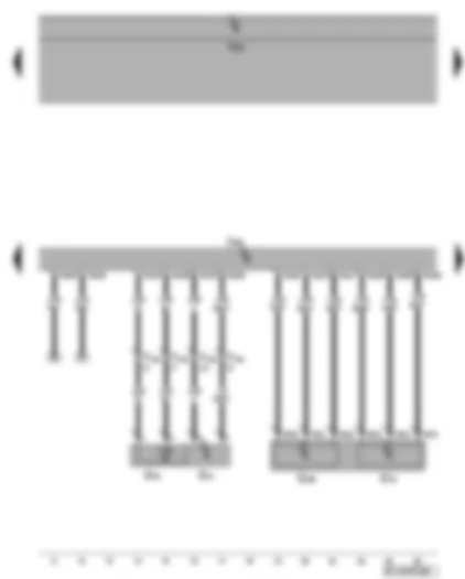 Wiring Diagram  VW GOLF PLUS 2006 - Engine control unit - intake air temperature sender - charge air pressure sender - accelerator position sender