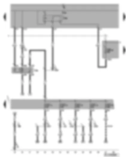 Wiring Diagram  VW GOLF PLUS 2007 - Terminal 50 voltage supply relay - terminal 15 voltage supply relay 2 - fuses