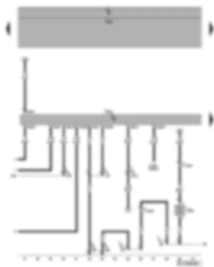 Электросхемa  VW GOLF PLUS 2007 - Блок управления двигателя - нагревательный резистор системы вентиляции картера двигателя