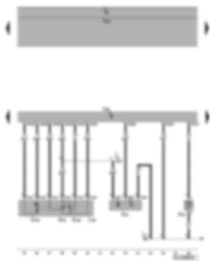 Wiring Diagram  VW GOLF PLUS 2009 - Engine control unit - throttle valve drive - hall sender - coolant temperature sender