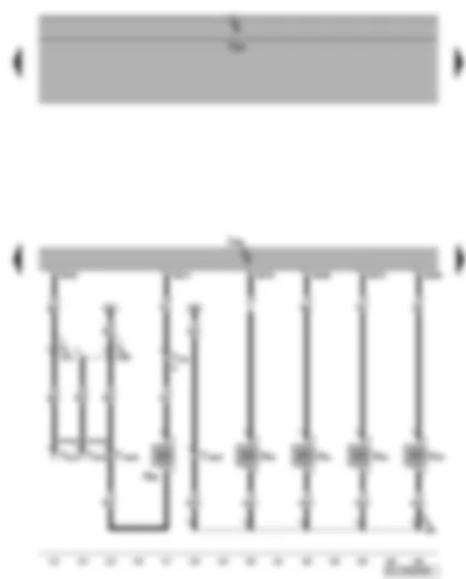 Wiring Diagram  VW GOLF PLUS 2007 - Engine control unit - charge pressure control solenoid valve - injectors